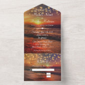 Plage tropicale Ocean Beach tout en un Faire-part  (À l'intérieur)