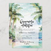 plage tropicale océan Quinceanera invitation (Devant / Derrière)