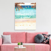 plage tropicale palmiers aquarelle toile (Insitu(Salon))