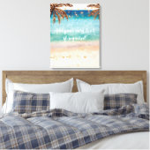 plage tropicale palmiers aquarelle toile (Insitu(Chambre))