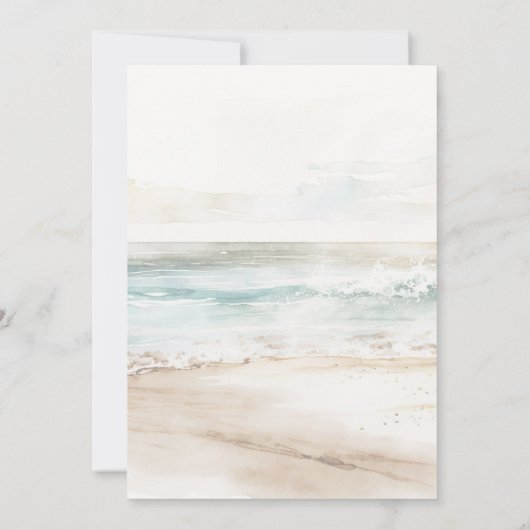 plage tropicale protéa doux 16 invitation (Dos)