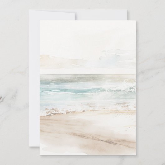 plage tropicale protéa nuptiale invitation (Dos)