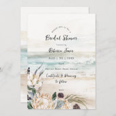 plage tropicale protéa nuptiale invitation (Devant / Derrière)