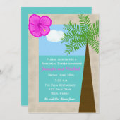 Plage tropicale Répétition de mariage Invitation (Devant / Derrière)