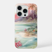 Plage tropicale rose (Verso)