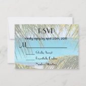 Plage tropicale RSVP encadrée de cadres de palmier (Dos)