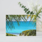 Plage tropicale RSVP encadrée de cadres de palmier (Debout devant)