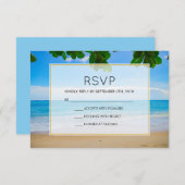Plage tropicale vacances île Mariage RSVP (Devant / Derrière)