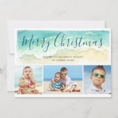 Plage Vacances Joyeux Noël Photo Carte de vacances (Devant)