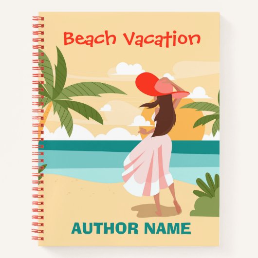Plage Vacances Livre Couverture Inspiration Carnet (Devant)