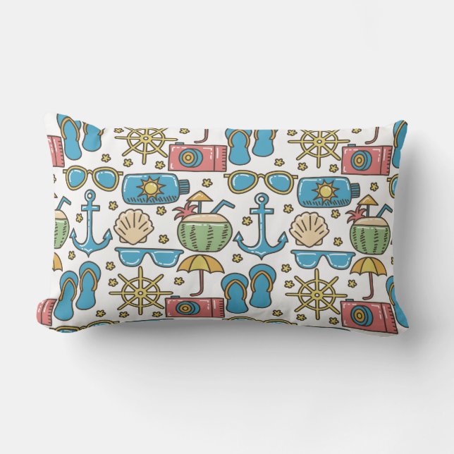 Plage Vacances Motif lancer des oreillers (Recto)