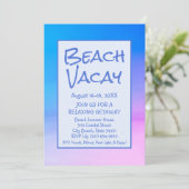 Plage Vacay Getaway Vacation Invitation (Debout devant)