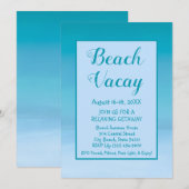 Plage Vacay Getaway Vacation Invitation (Devant / Derrière)
