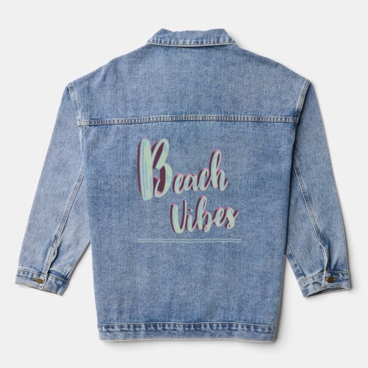 Plage Vibes Amusant été Graphisme Cool bleu (Verso)
