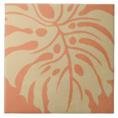 Plage Vibes Monstera carreaux d'art (Devant)