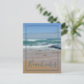 Plage Vibes Ocean Waves Carte postale (Debout devant)