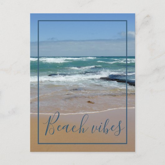 Plage Vibes Ocean Waves Carte postale (Devant)