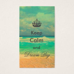 Plage vintage "Keep Calm and Dream Big"