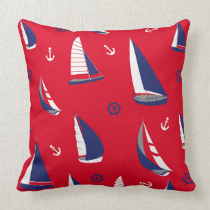 Plage voilier motif Nautique lance oreiller