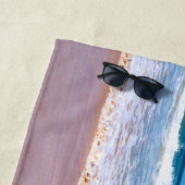 Plage Votre Serviette Photo Beach avec Nom de texte pers (En situation)