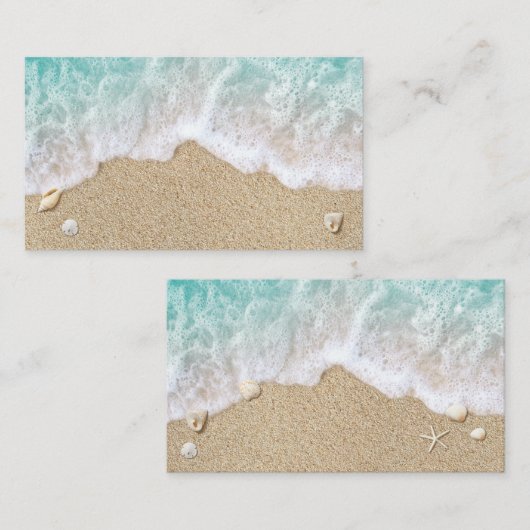 Plage Waves Sandy Toits Salty Baisers Carte de vis (Devant / Derrière)