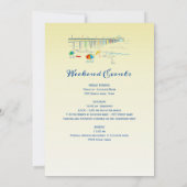 Plage Week-end Bachelorette Itinéraire Invitation (Dos)