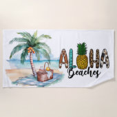 Plages Aloha ! Serviette de plage (Devant)