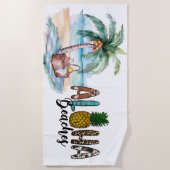 Plages Aloha ! Serviette de plage (Devant)