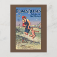 Plages Belges Vintage Poster 1920