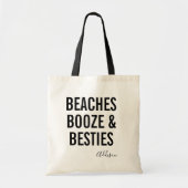 Plages Booze & Besoins | Sac fourre-tout de fin de (Devant)