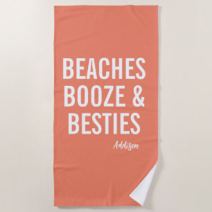 Plages Booze & Besties Orange Beach Serviette
