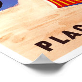 Plages françaises voyage vintage Poster (Coin)