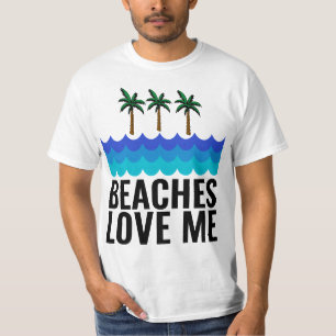 PLAGES M'AIMENT Drôle T-Shirts Homme