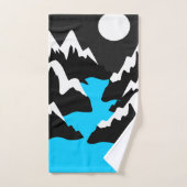 Plages montagneuses avec embouchure fluviale (Serviette à main)