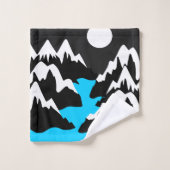 Plages montagneuses avec embouchure fluviale (Gant de toilette)