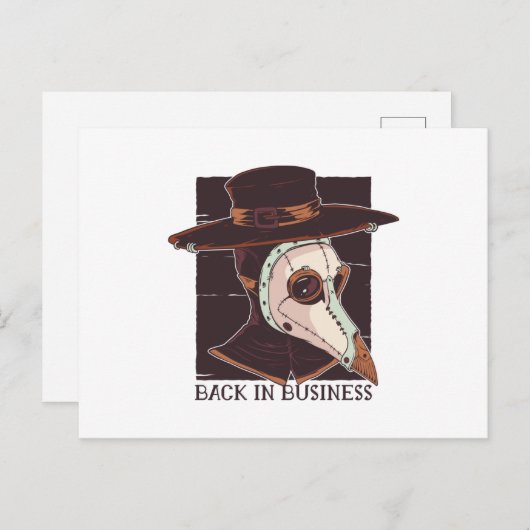Plague Doctor Briefkaart (Voorkant / Achterkant)