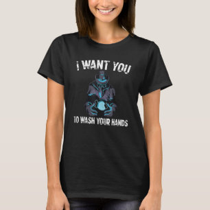 Plague Doctor Ik wil dat je je handen wassen Medie T-shirt