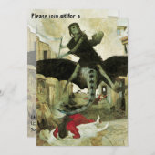 Plague van Arnold Bocklin, partij Halloween Kaart (Voorkant / Achterkant)