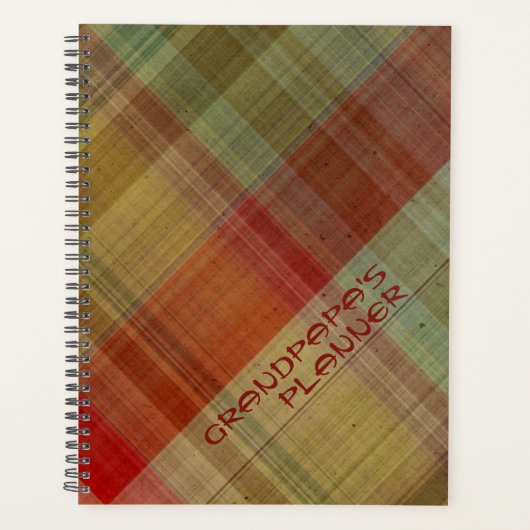 Plaid #1 Carnet de planificateur de grand-papa (Devant)