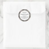 Plaid À damiers Ingrédients modernes Étiquette pro (Sac)