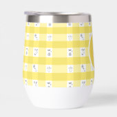 Plaid à monogramme citron (Droite)