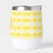 Plaid à monogramme citron (Gauche)