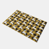 Plaid and deer doormat deurmat (Schuin)