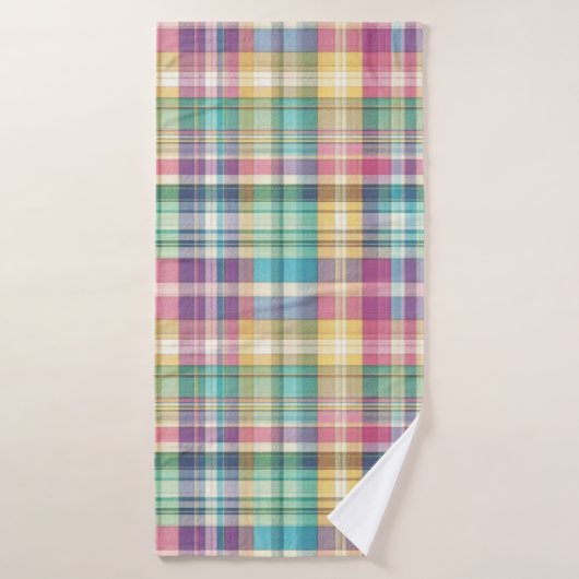 Plaid au printemps/Pâques/tartan (Serviette de bain)