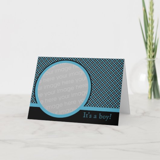 Plaid Baby Faire-part 2 (bleu) (Devant)