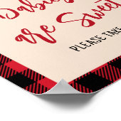 Plaid Beer Cub Lumberjack Baby's zijn zoet Poster (Hoek)