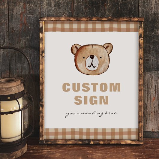 Plaid Beer Custom Sign