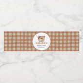 Plaid Beer Verjaardag Water Bottle Label Waterfles Etiket (Enkel label)