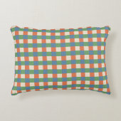 Plaid Beige Green Red Accent Pillow Kussen (Voorkant)