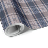 Plaid-Blauw Bruin-Mannelijk Verpakkingsdocument Cadeaupapier (Rol Hoek)